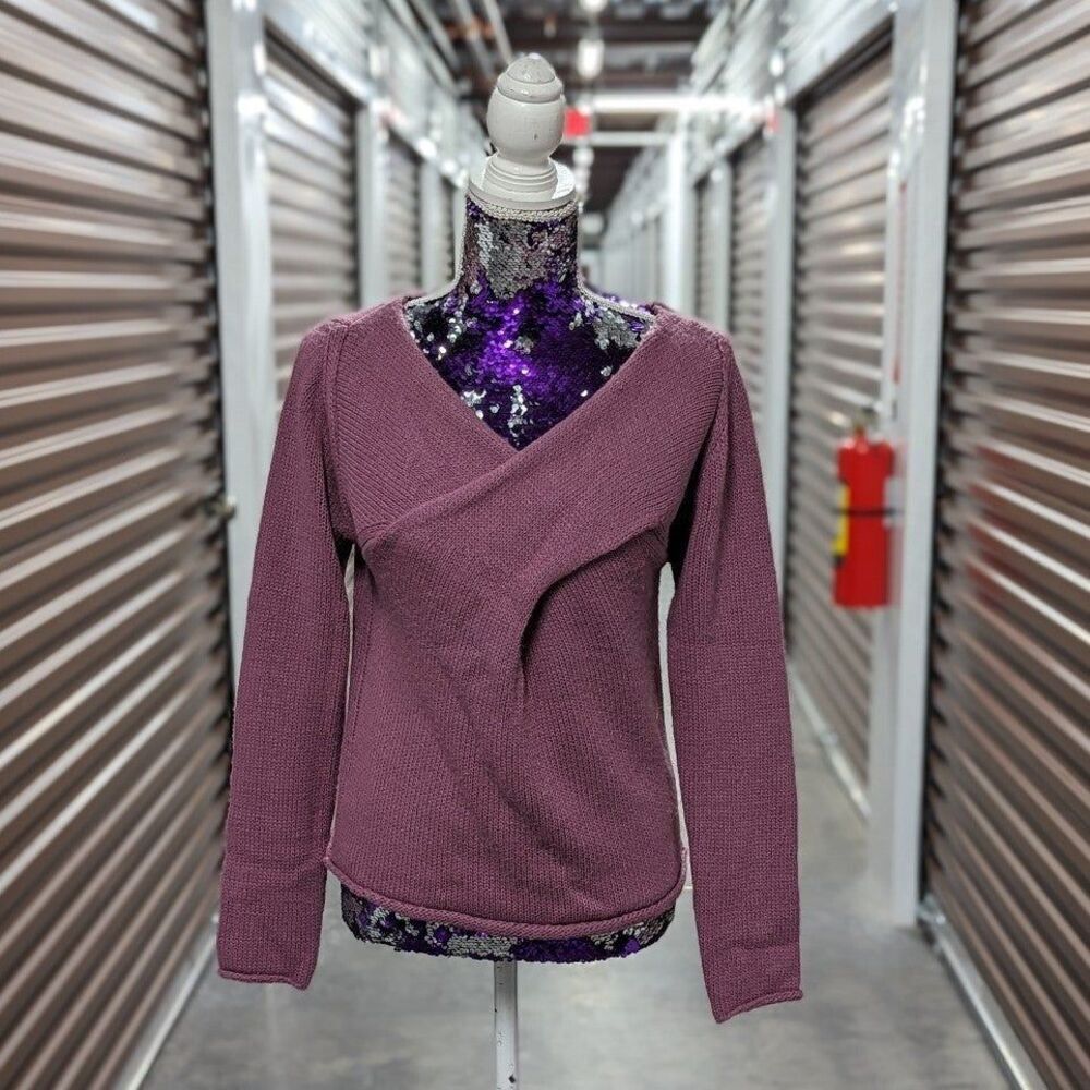 Coquette Purple One Size Fits Most Wrap Sweater Balletcore Feminine Soft Girl